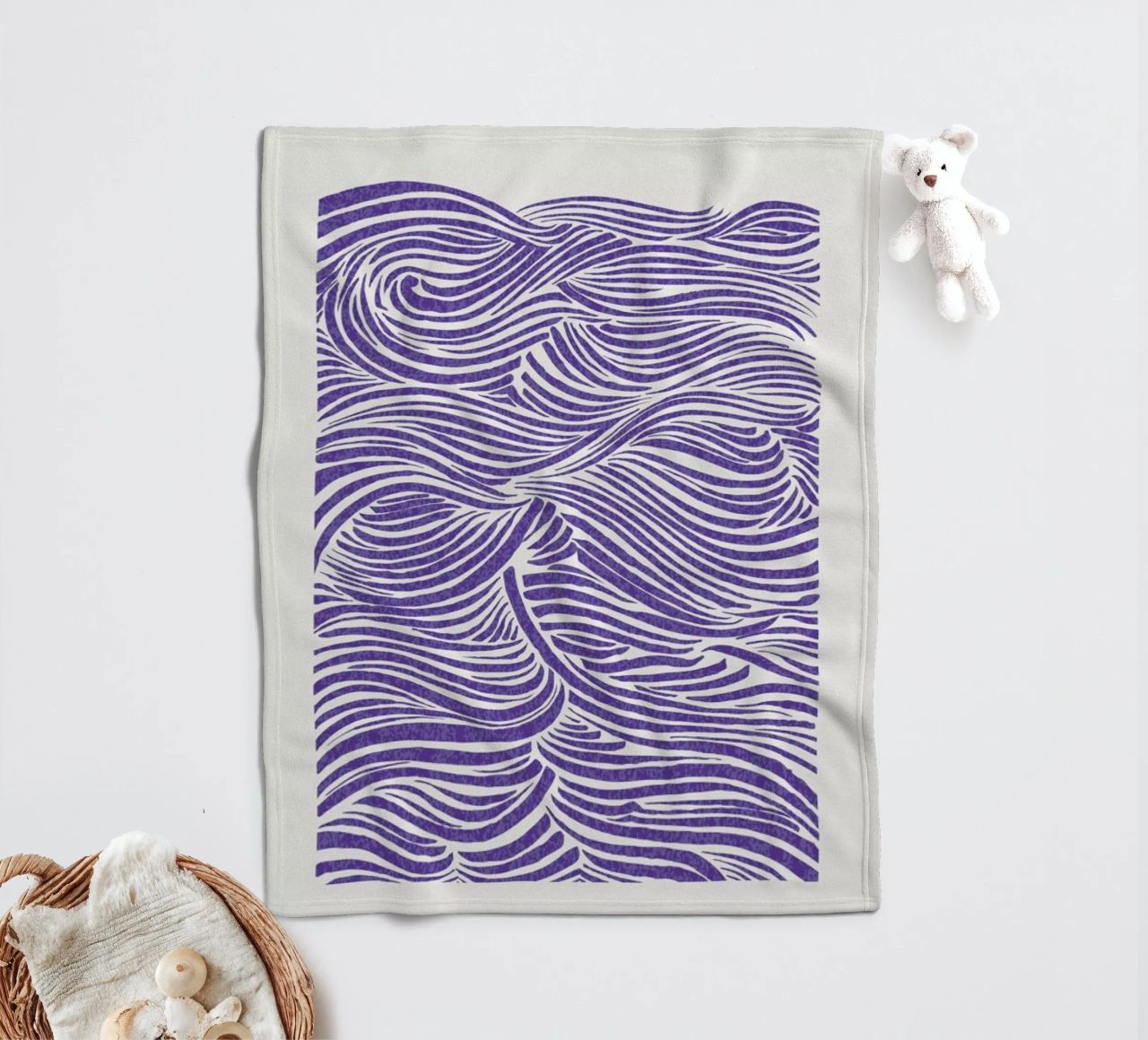 Waves Very Peri coperta in pile da Pure