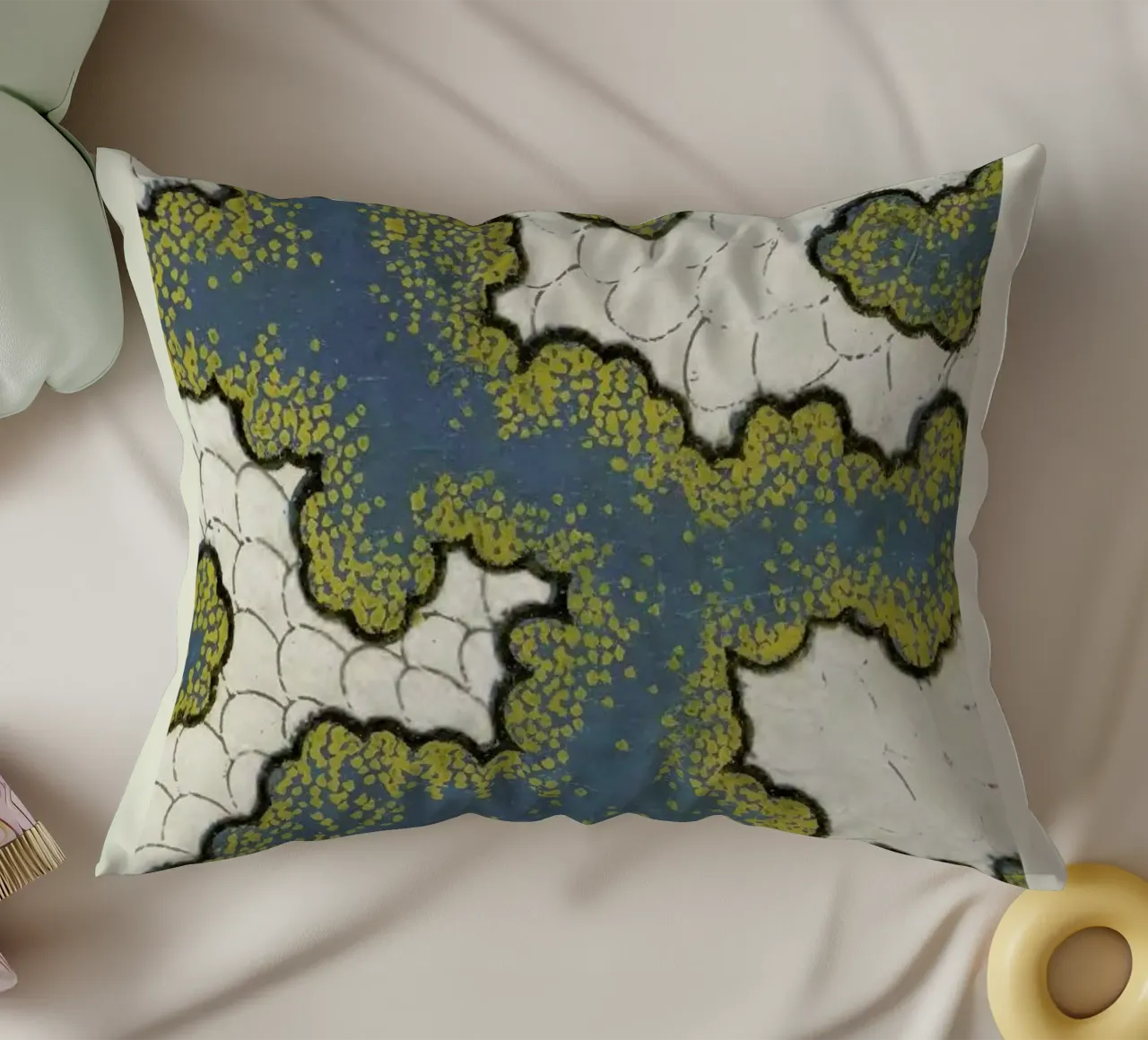 Shin-Bijutsukai - Pattern decorative cushion by Vintage by JUNIQE