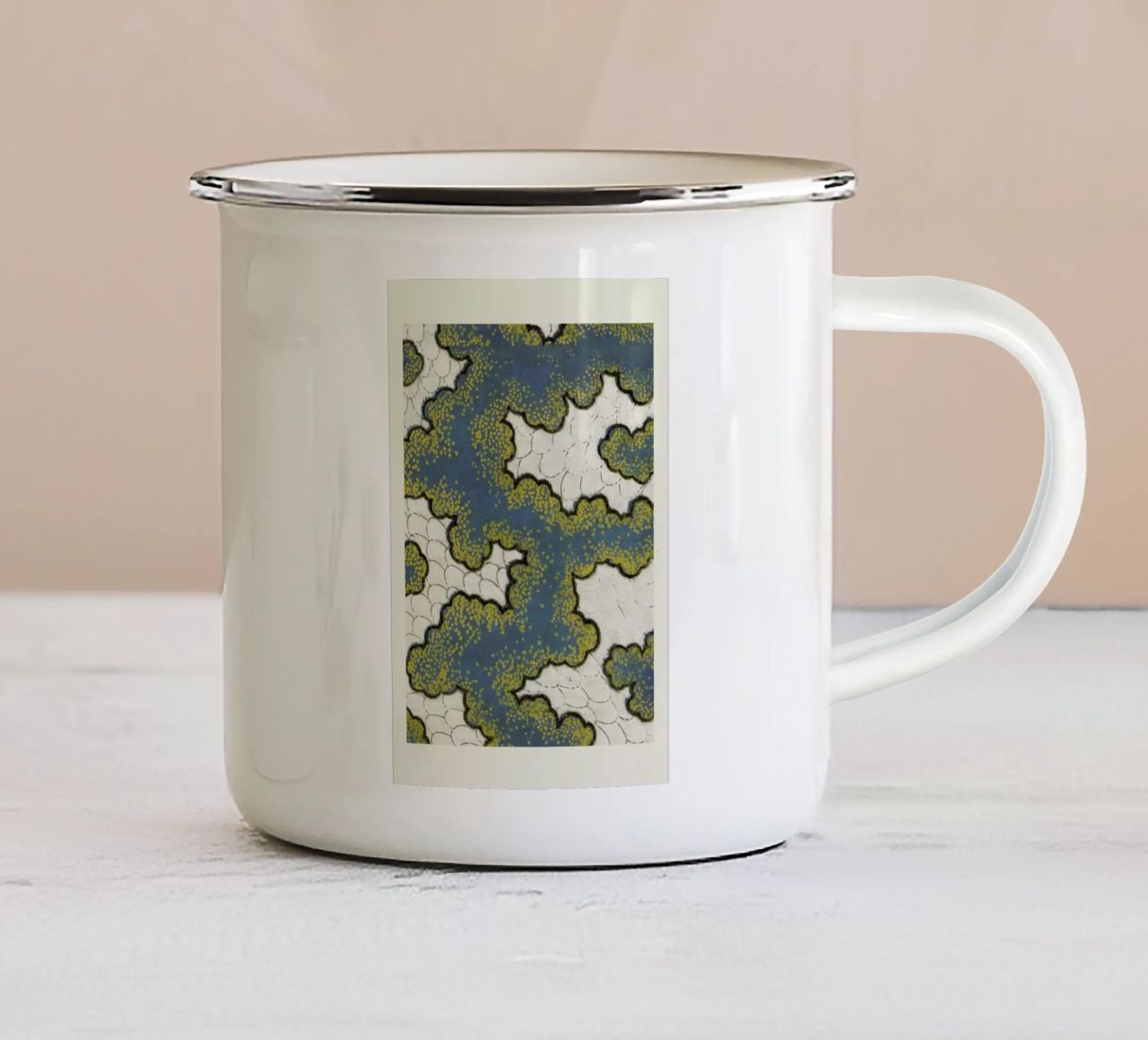 Shin-Bijutsukai - Pattern tazza in smalto da Vintage by JUNIQE