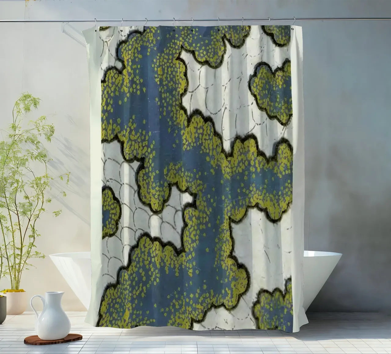 Shin-Bijutsukai - Pattern Duschvorhang von Vintage by JUNIQE