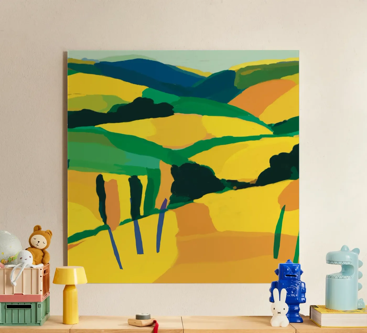 Collina gialla e dorata plexiglass da Little Dean