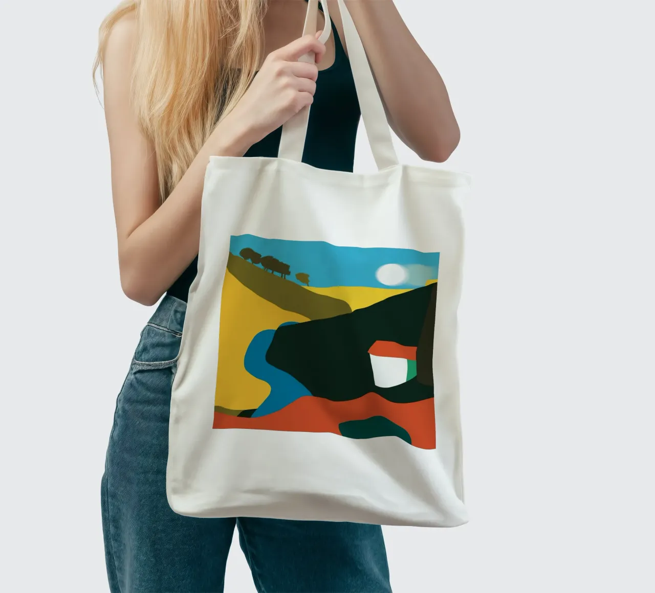 Run river tote bag by Little Dean