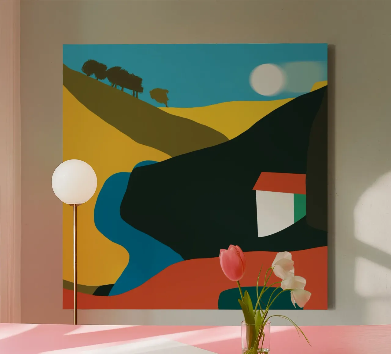 Run river canvas by Little Dean