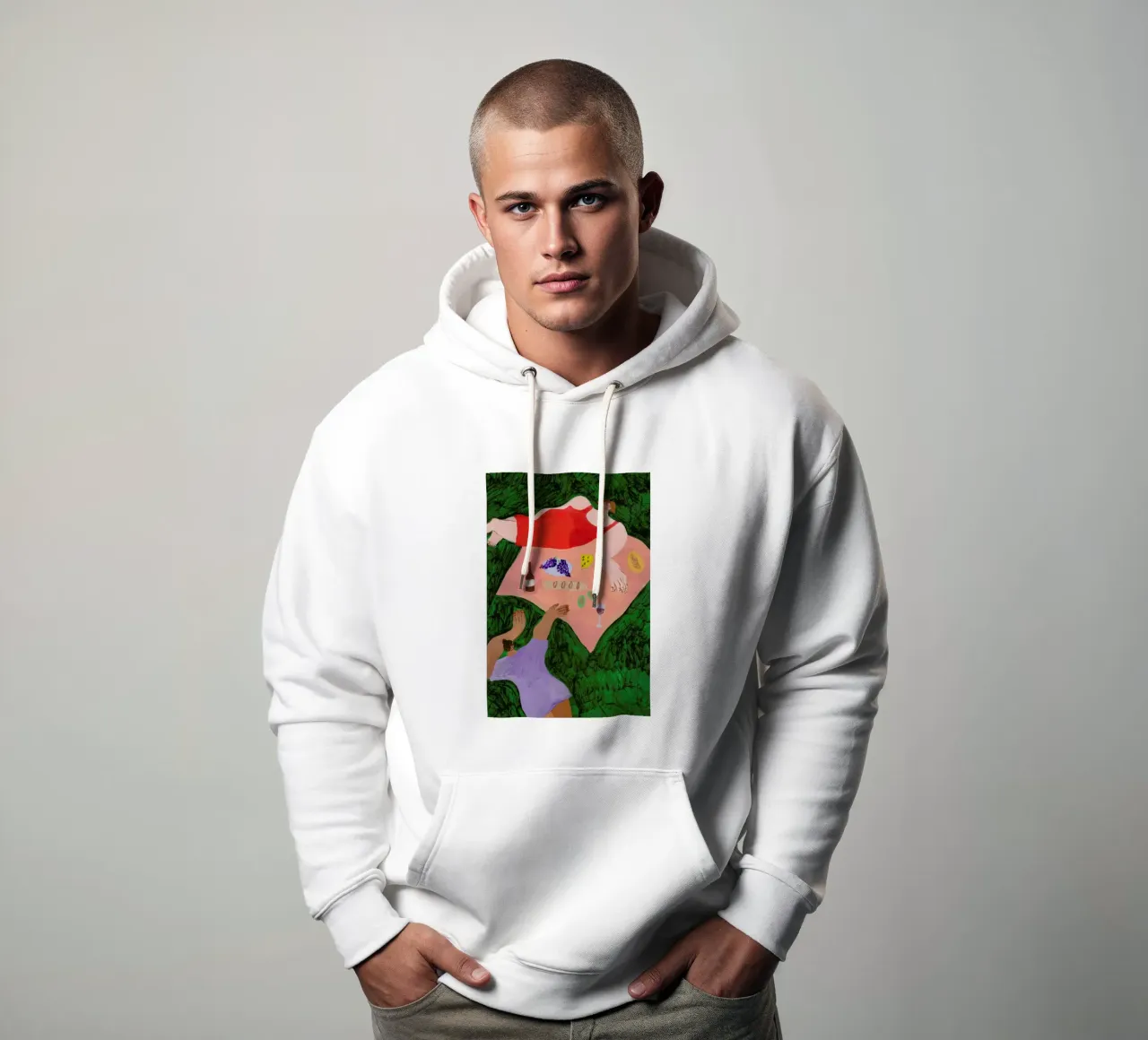 One More Picnic sudadera con capucha de Nudes and Croissants