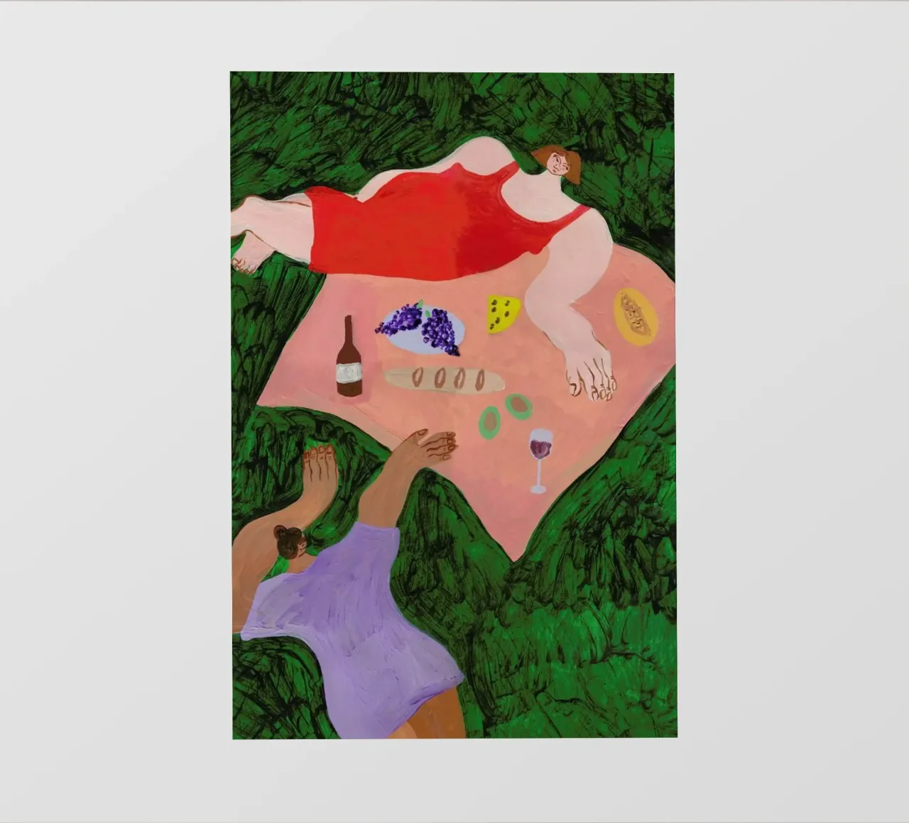 One More Picnic telo in pvc da Nudes and Croissants