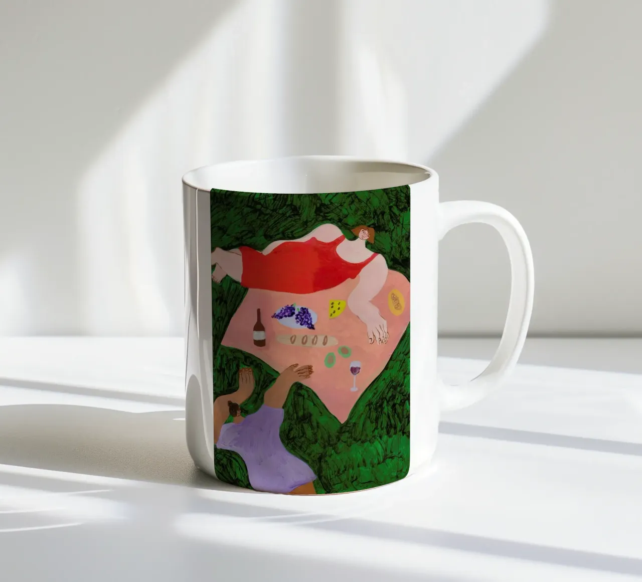 One More Picnic tazza in ceramica da Nudes and Croissants