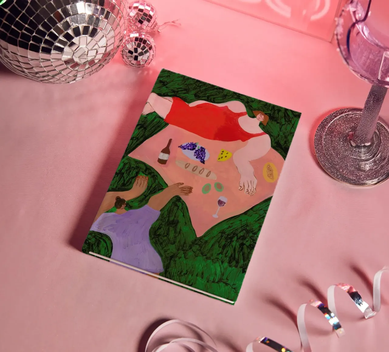 One More Picnic notebook by Nudes and Croissants