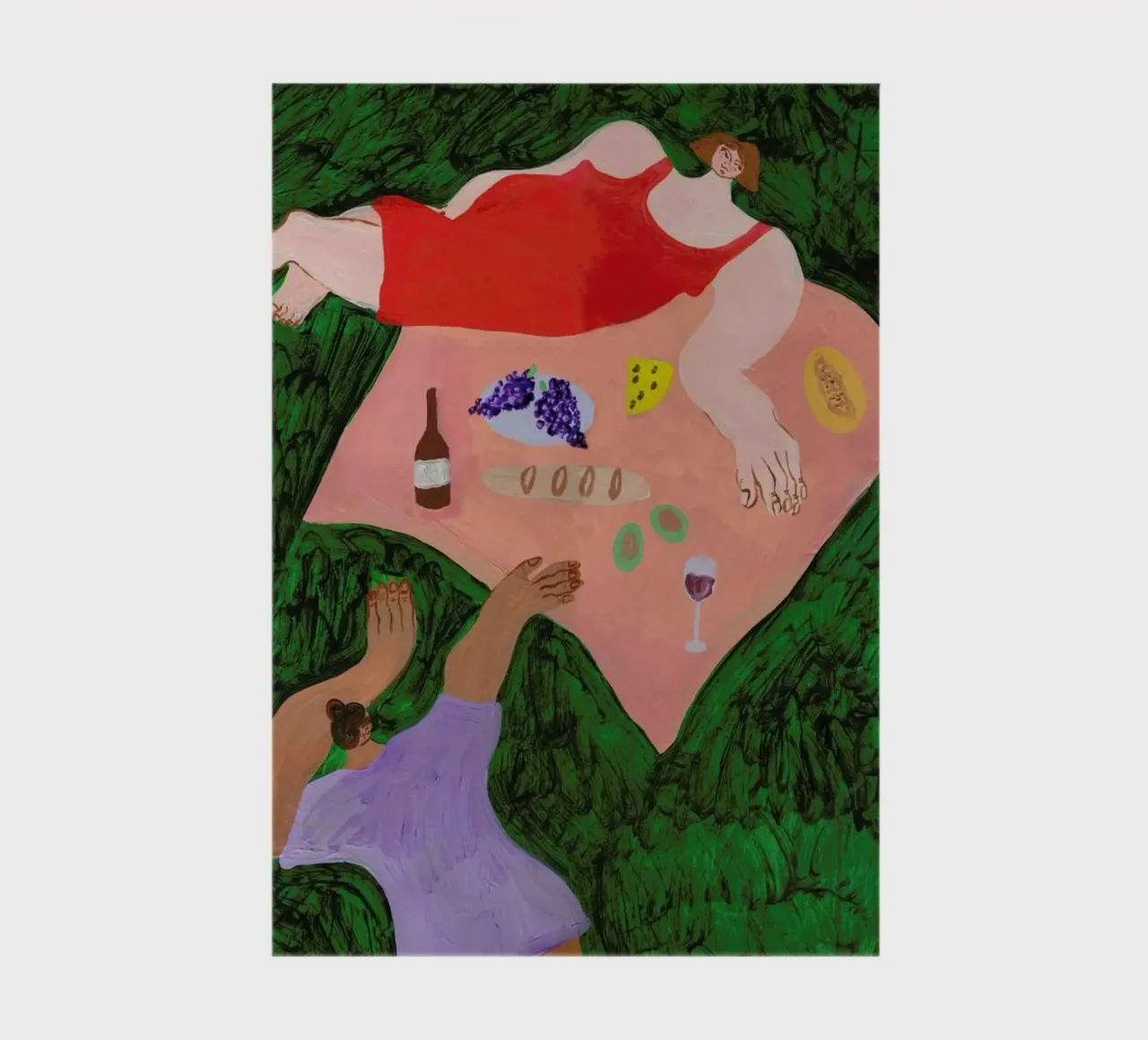 One More Picnic notebook by Nudes and Croissants