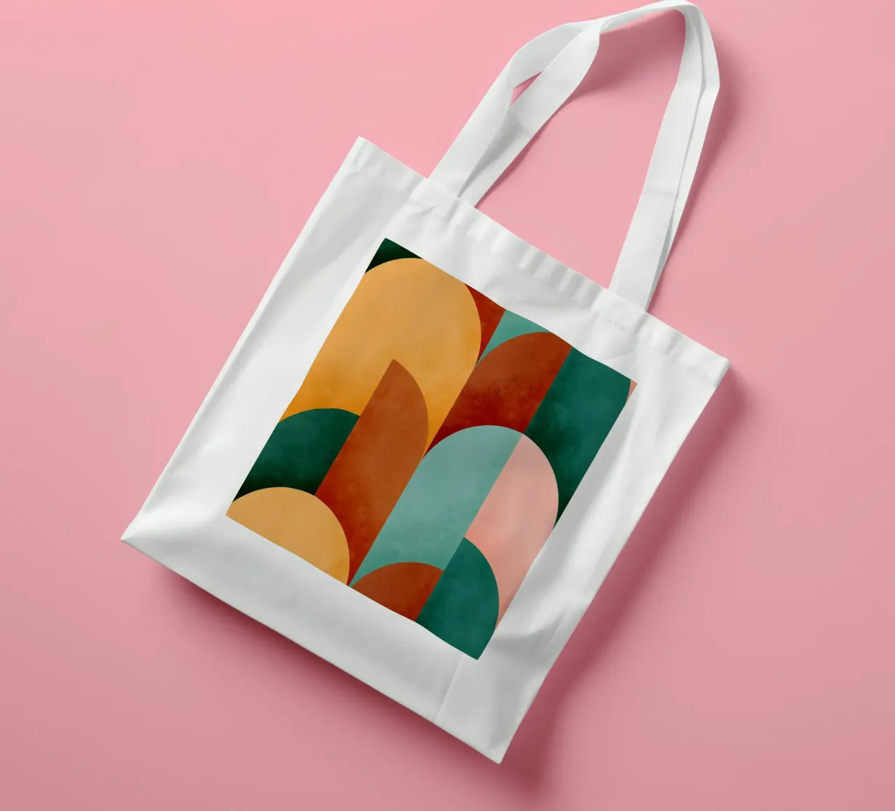 Mid Mod Geometry Sunburn borsa in juta da designdn