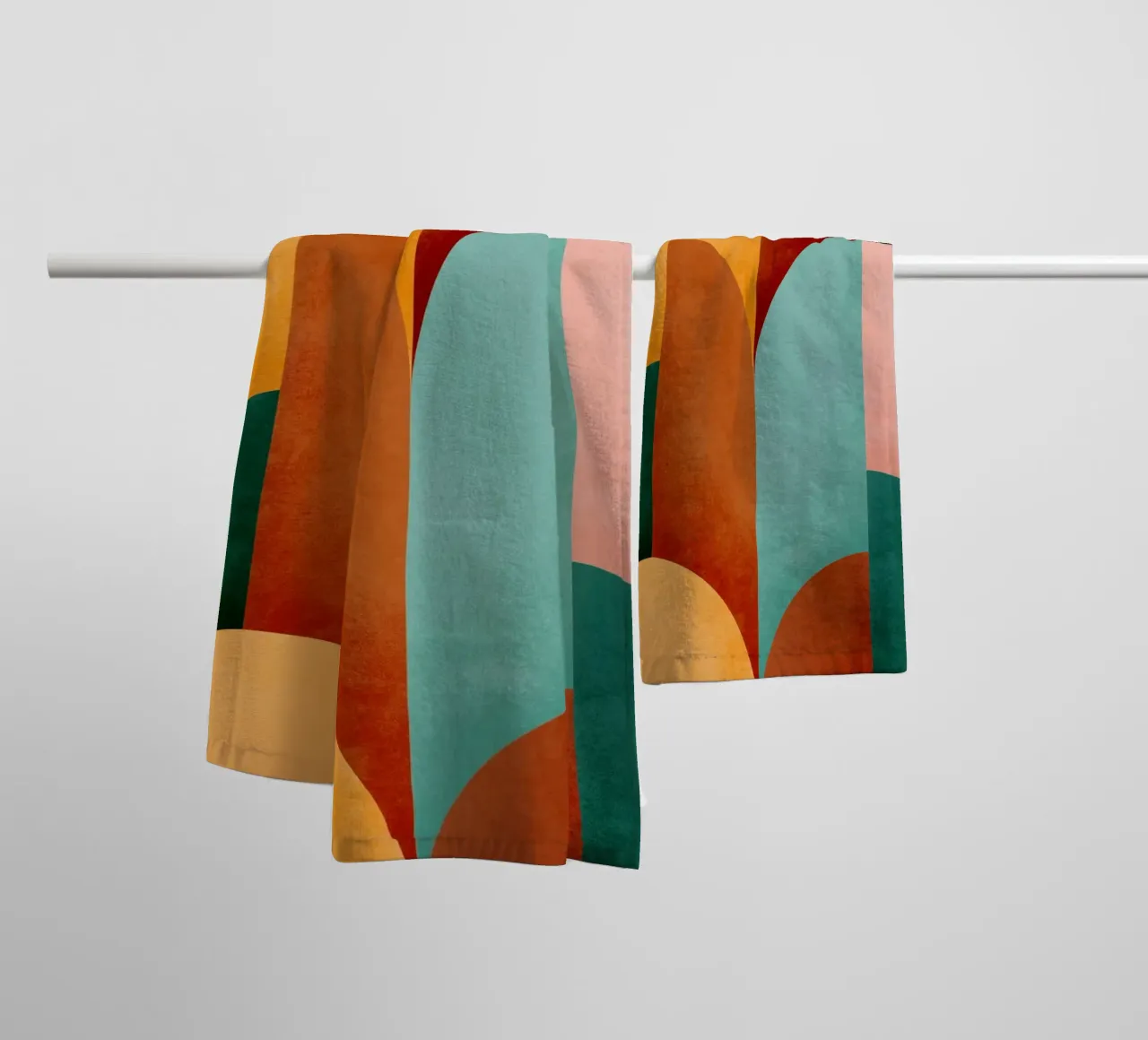 Mid Mod Geometry Sunburn asciugamano da bagno da designdn