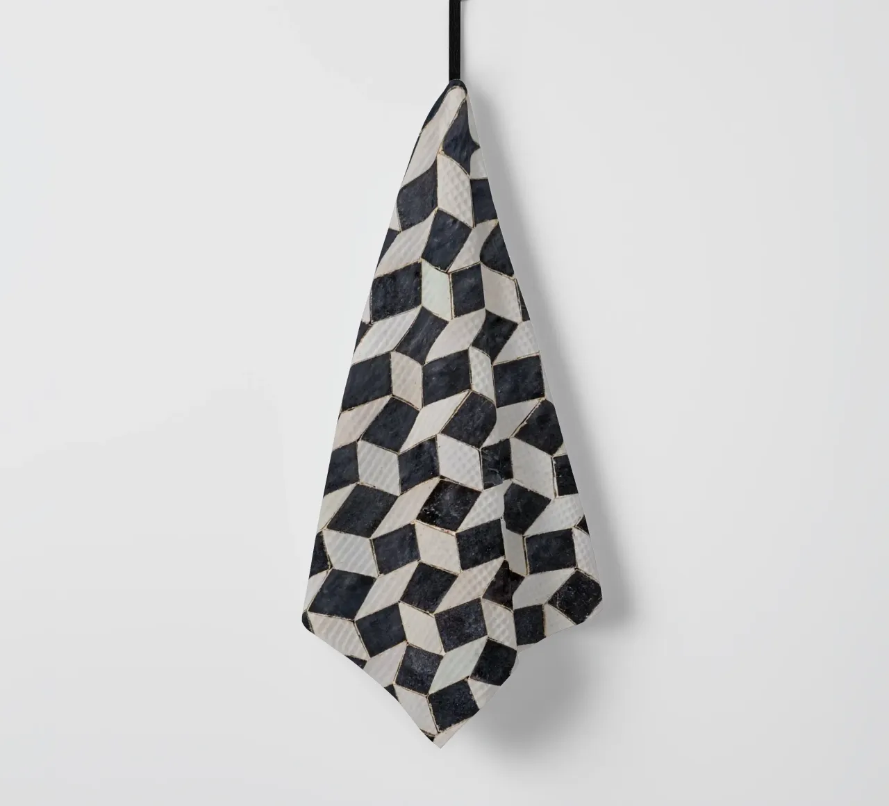 Moroccan tiles in black and white canovaccio da cucina da photolovers