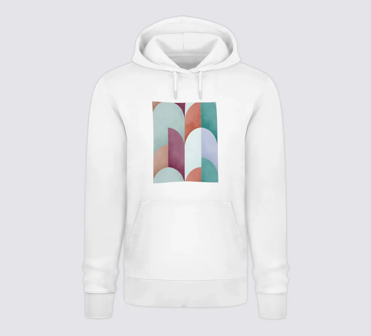 Mid Mod Geometry Sundown felpa con cappuccio da designdn