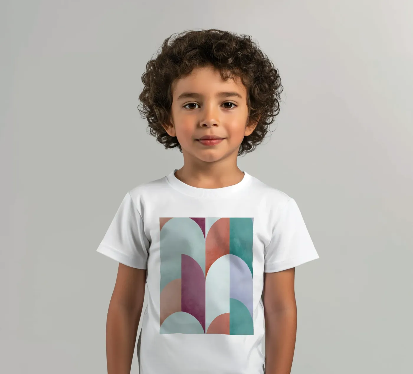 Mid Mod Geometry Sundown t-shirt bambini da DesigndN