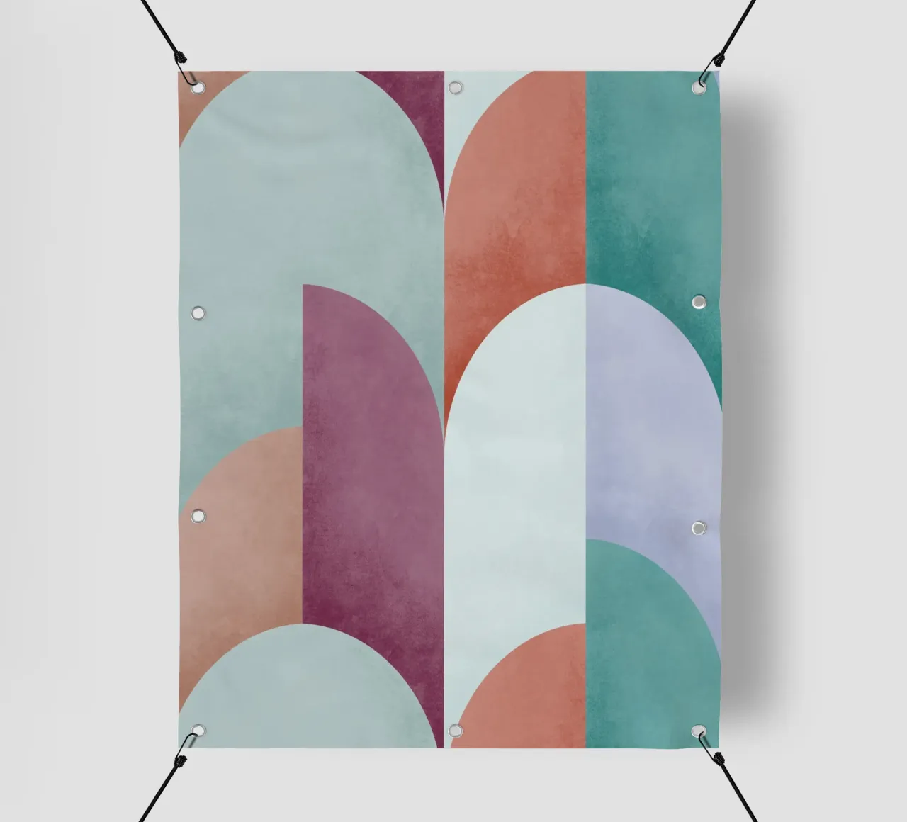 Mid Mod Geometry Sundown telo in pvc da designdn