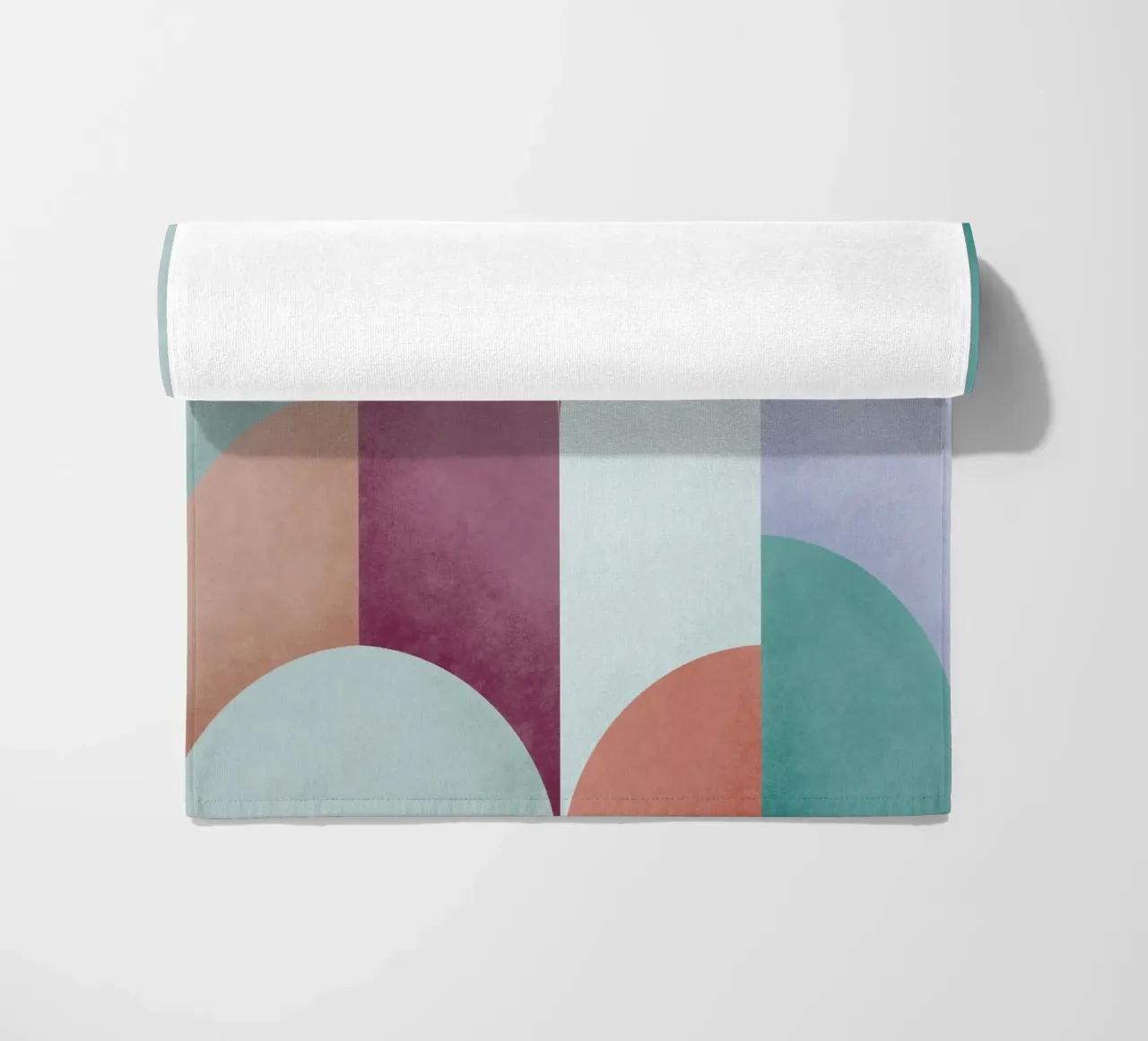 Mid Mod Geometry Sundown telo mare da designdn
