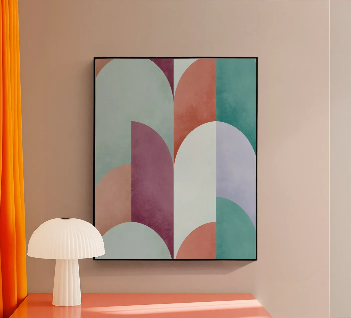 Mid Mod Geometry Sundown plexiglass da DesigndN