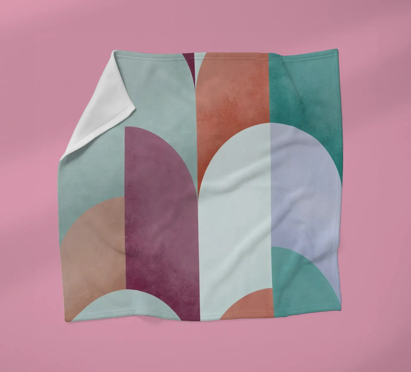 Mid Mod Geometry Sundown coperta in pile da DesigndN