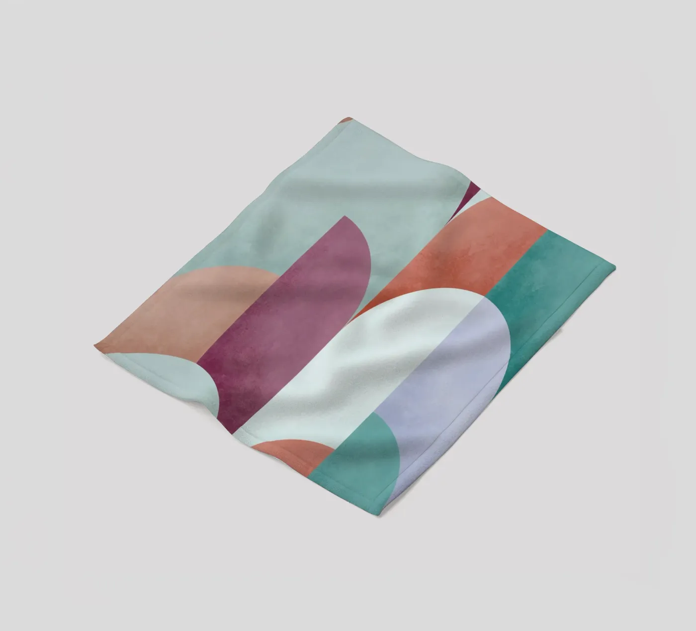 Mid Mod Geometry Sundown coperta in pile da DesigndN