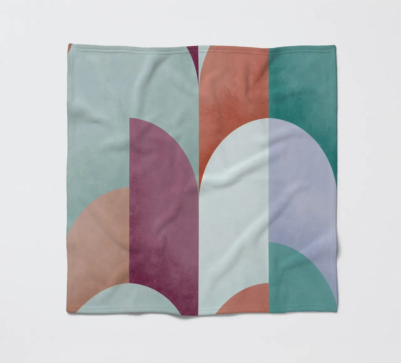 Mid Mod Geometry Sundown coperta in pile da designdn