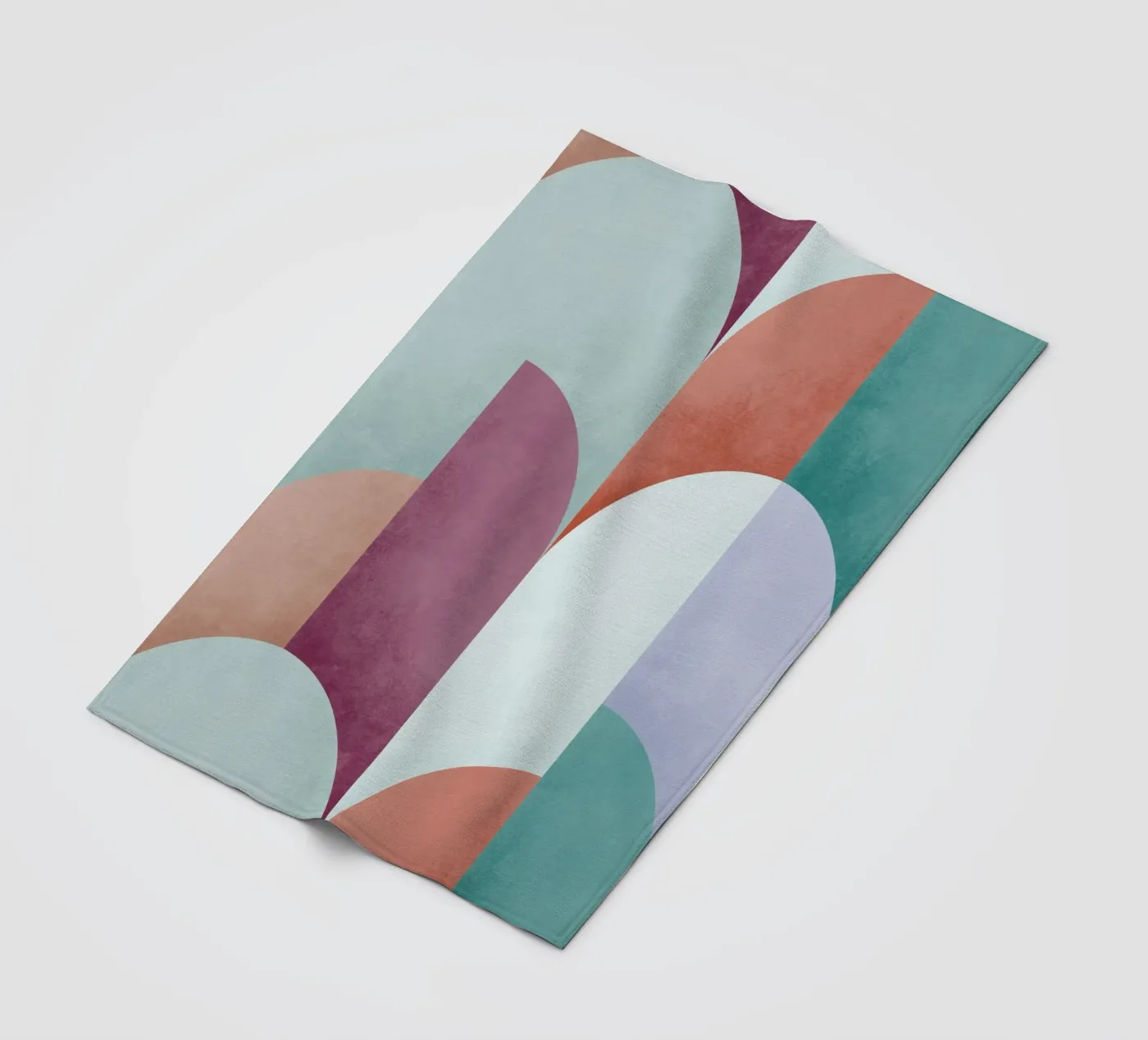 Mid Mod Geometry Sundown coperta in pile da DesigndN