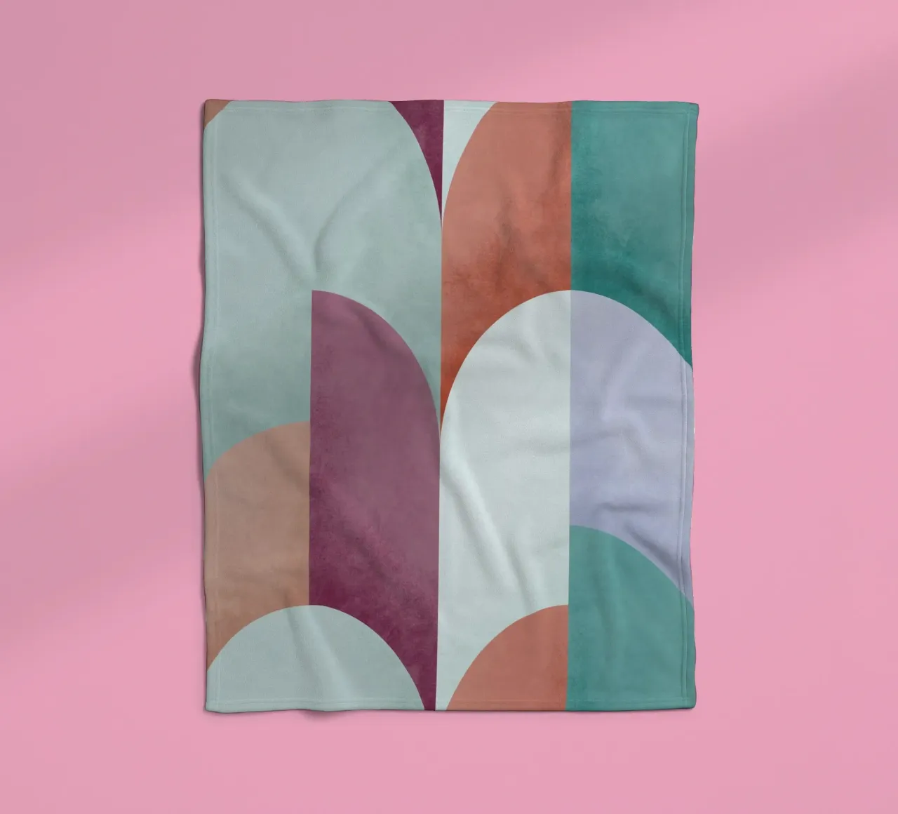Mid Mod Geometry Sundown coperta in pile da designdn