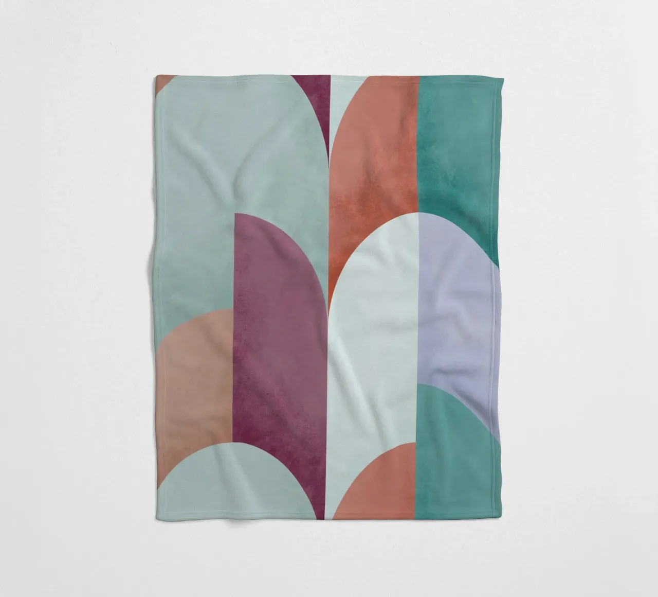 Mid Mod Geometry Sundown coperta in pile da designdn