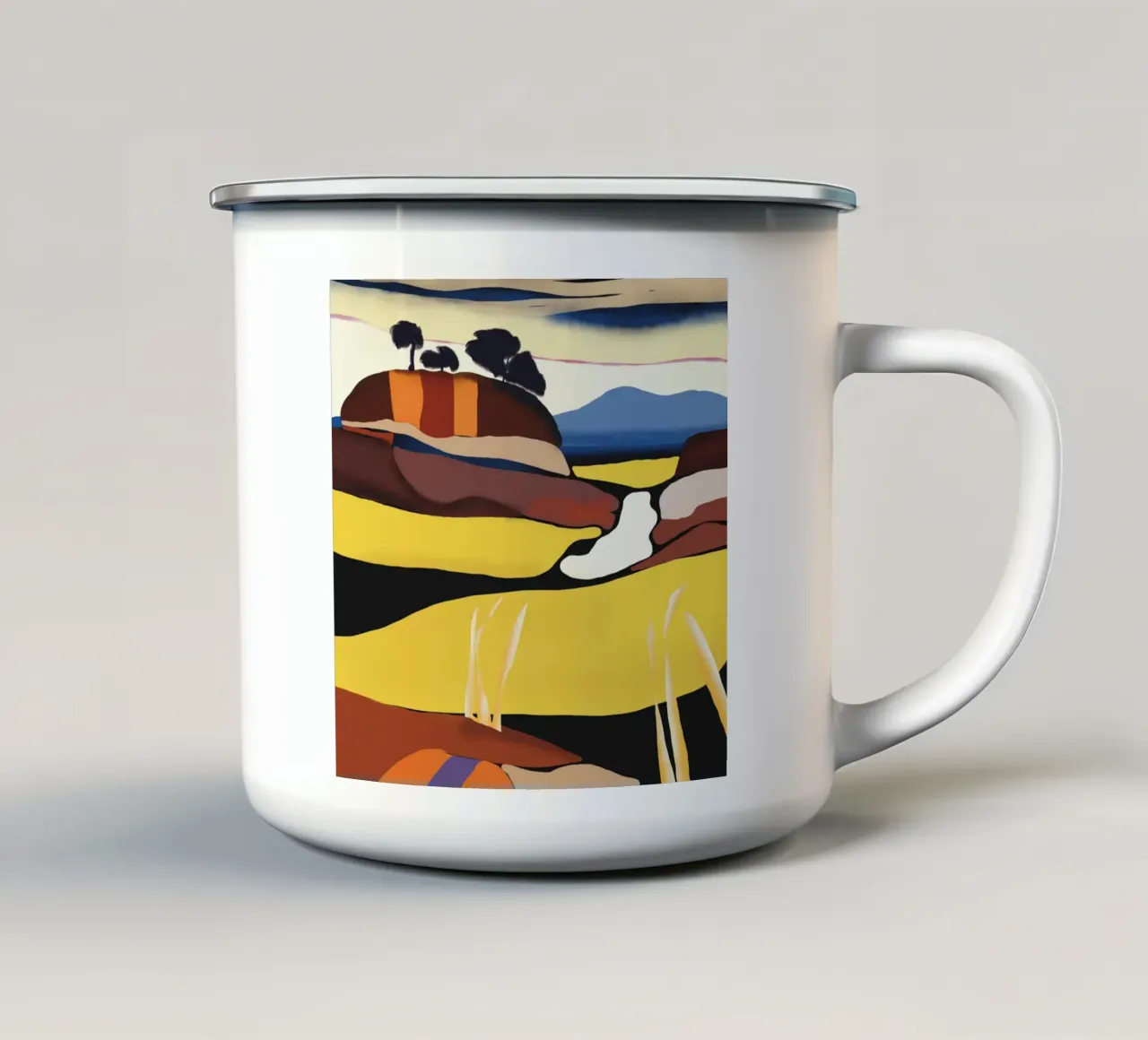 Nubi scure in avvicinamento tazza in smalto da Little Dean