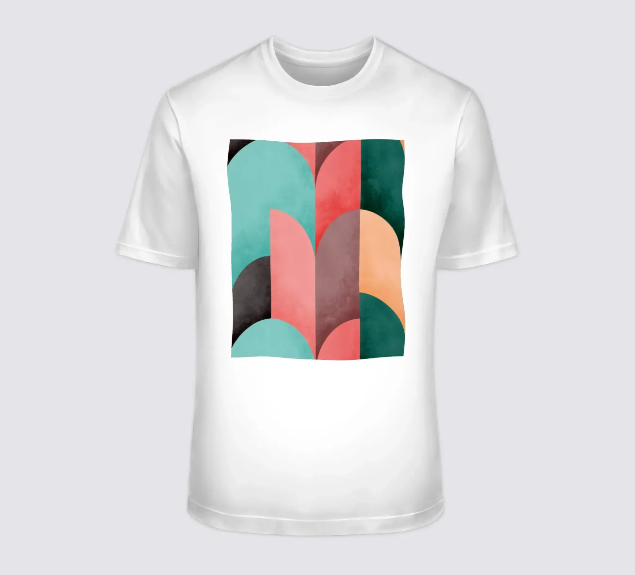 Mid Mod Geometry Sunrise t-shirt da designdn