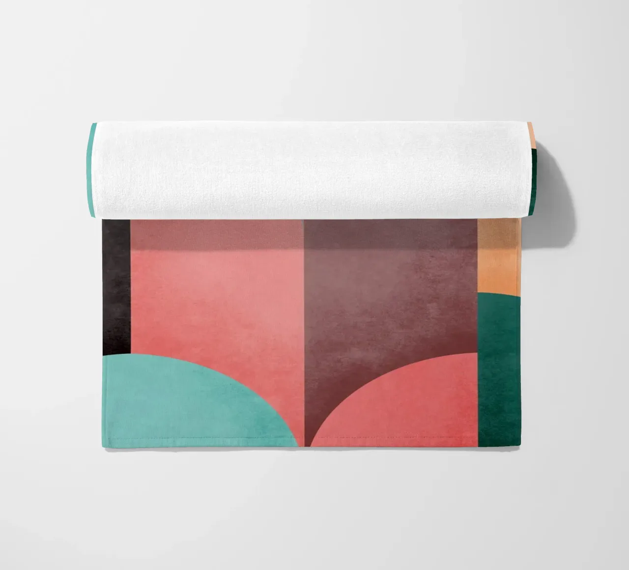 Mid Mod Geometry Sunrise telo mare da designdn