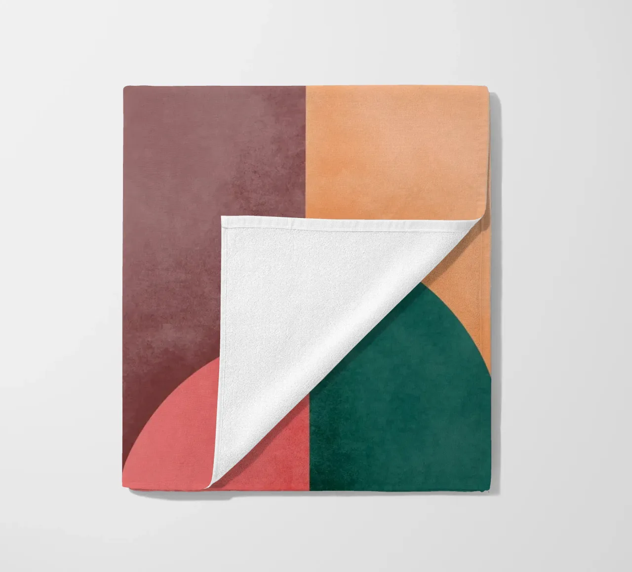 Mid Mod Geometry Sunrise telo mare da designdn