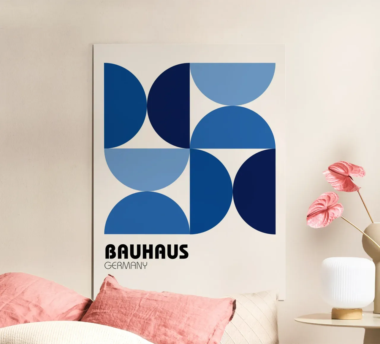 Poster Bauhaus Blu Geometrico poster da Studio Vibe