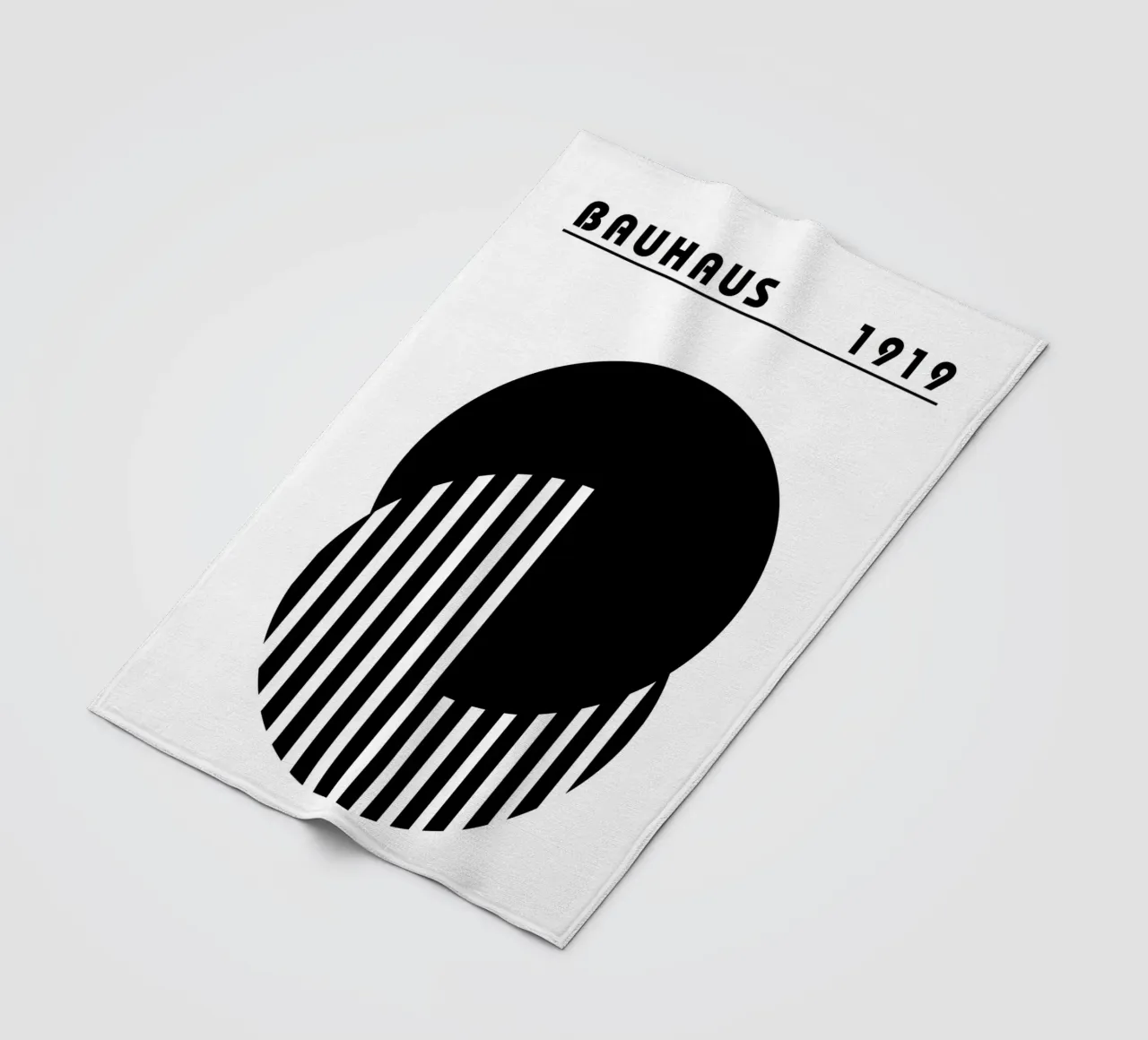Poster Bauhaus 1919 Minimal Bianco Nero coperta in pile da Studio Vibe