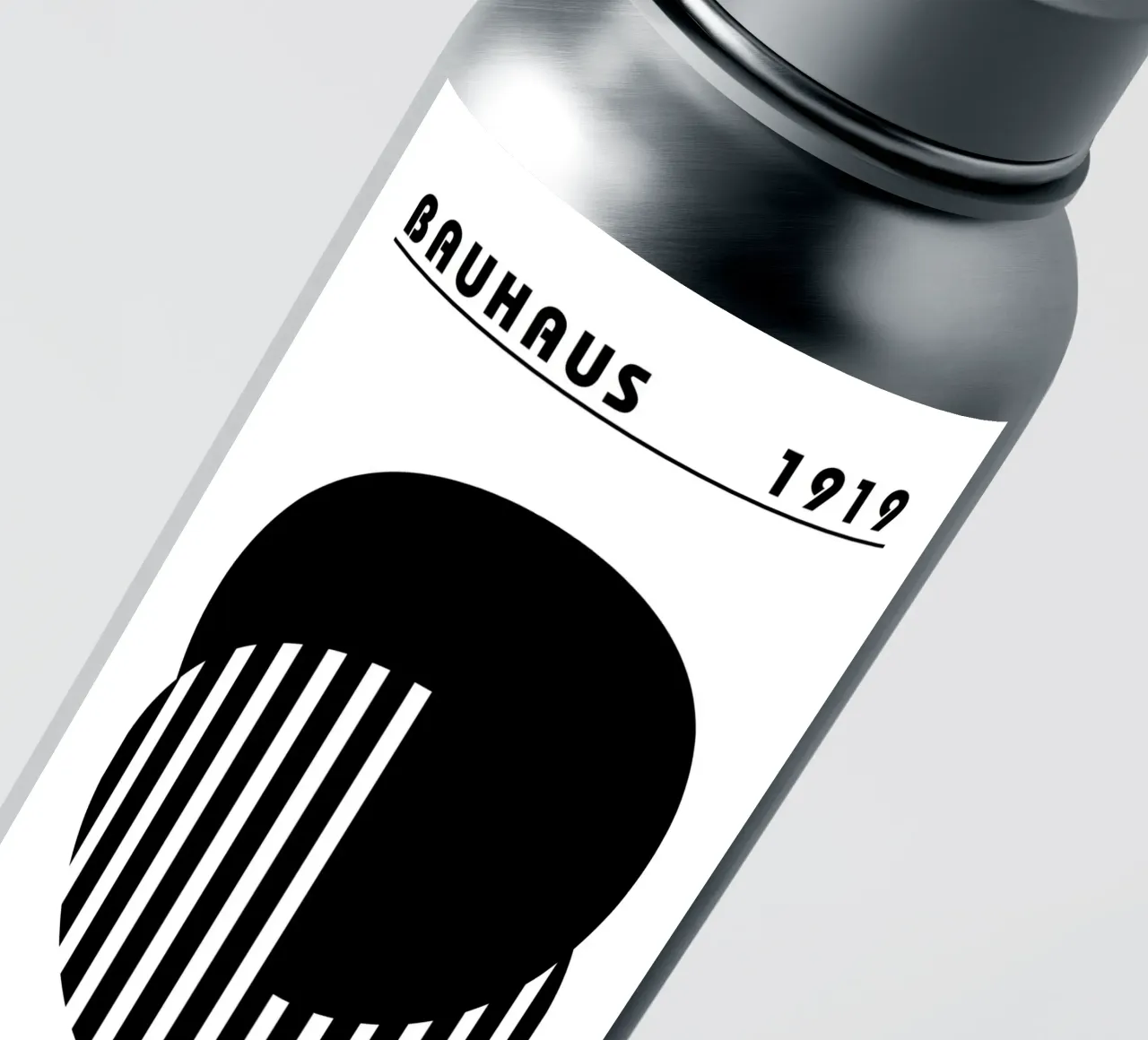 Poster Bauhaus 1919 Minimal Bianco Nero adesivo da Studio Vibe