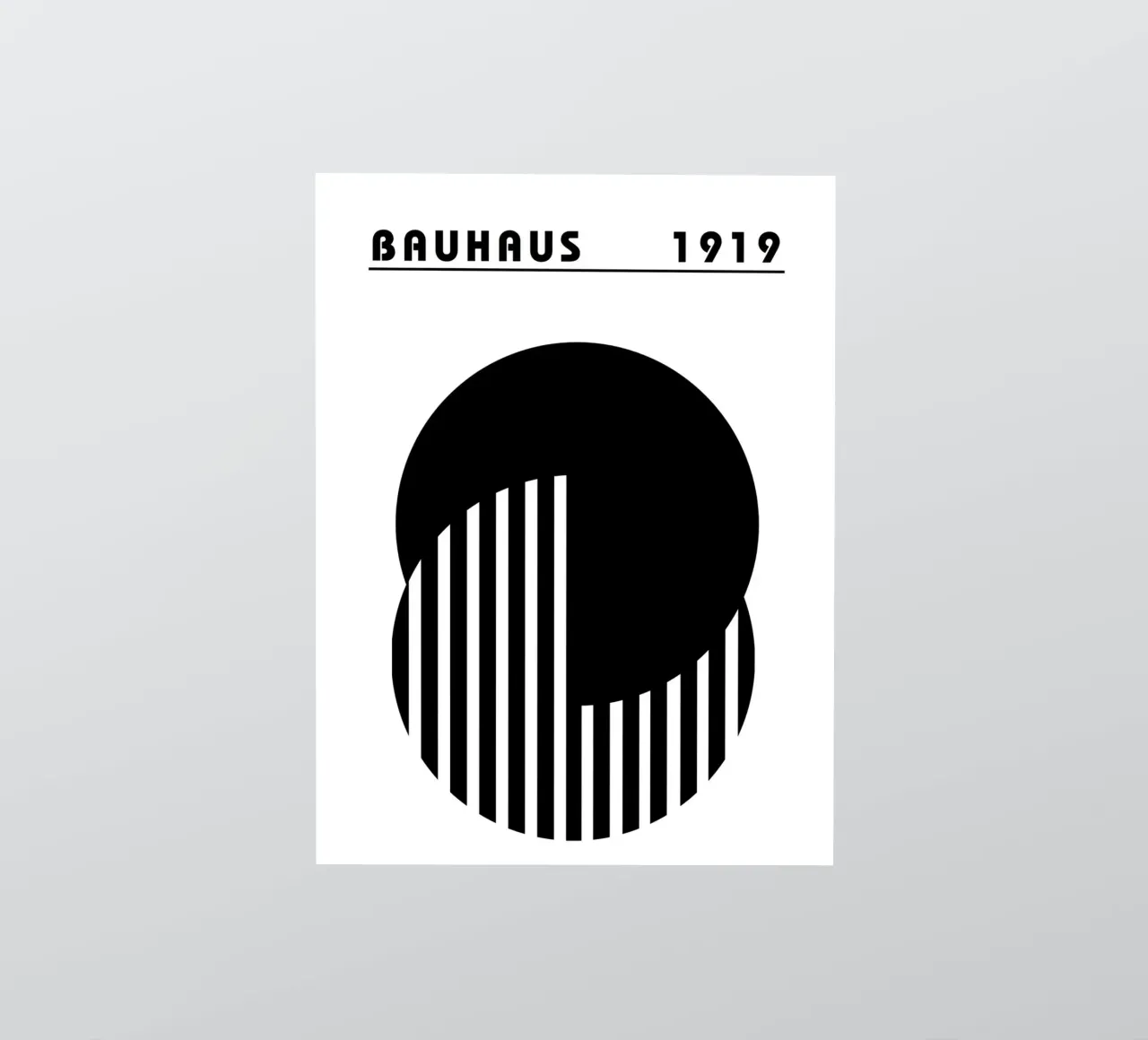 Poster Bauhaus 1919 Minimal Bianco Nero adesivo da Studio Vibe