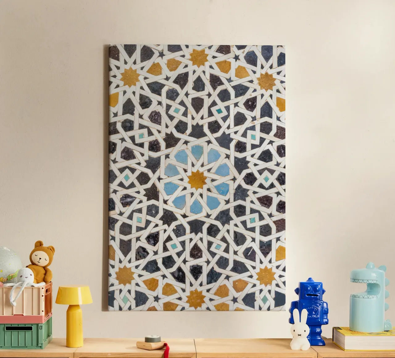 Moroccan art in Fez tela con Cornice a cassetta da photolovers