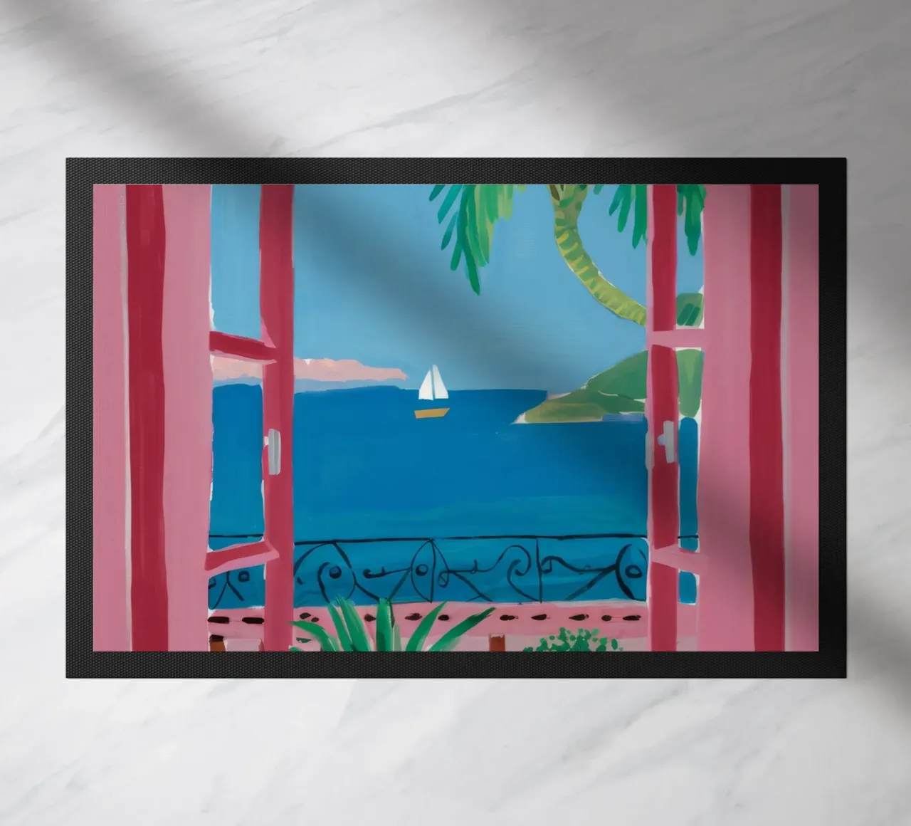 Azure Window Escape doormat by Lumi Eyes