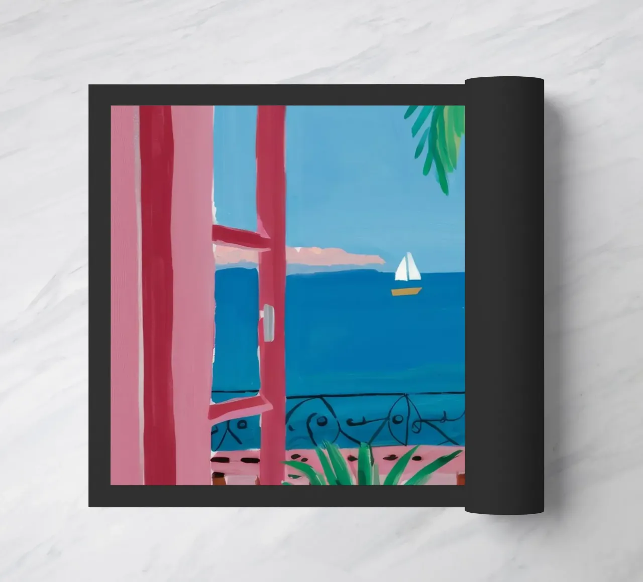 Azure Window Escape doormat by Lumi Eyes