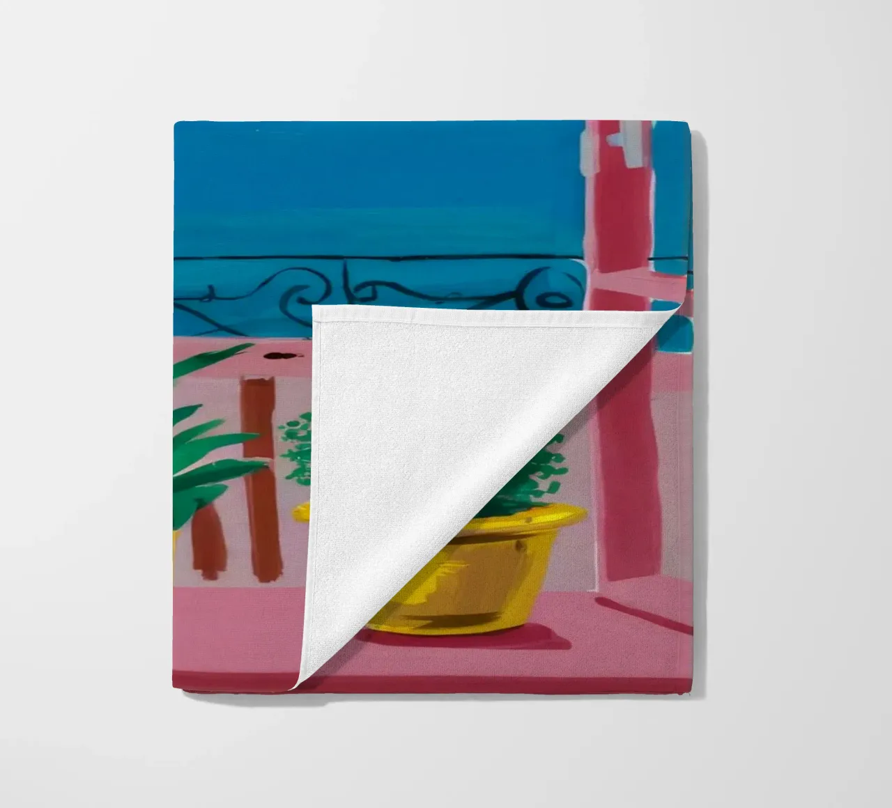 Azure Window Escape beach towel by Lumi Eyes