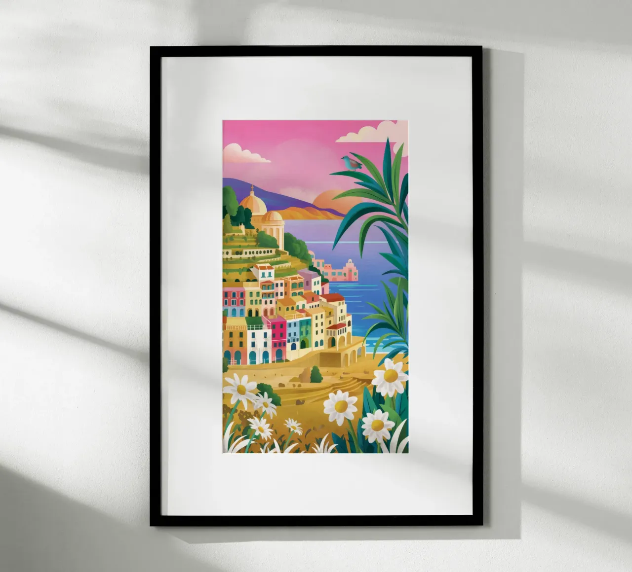 Riviera Hued Vista poster con telaio in legno da Lumi Eyes