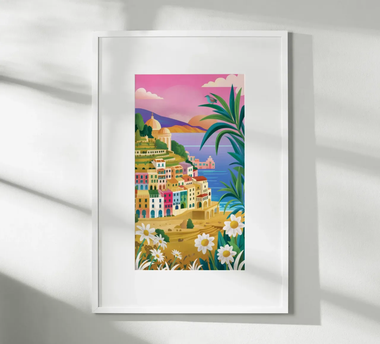 Riviera Hued Vista poster con telaio in legno da Lumi Eyes