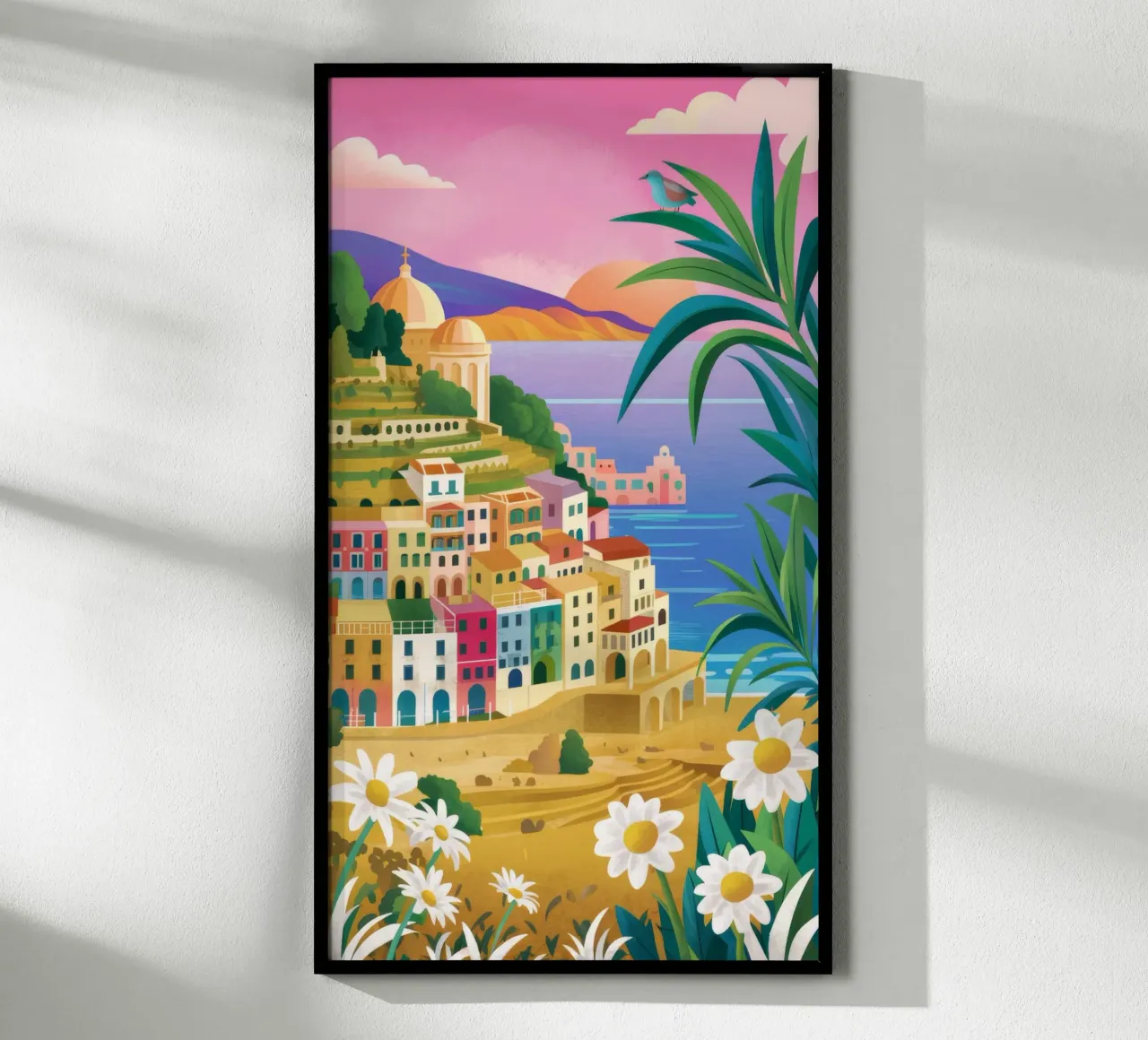 Riviera Hued Vista poster con telaio in legno da Lumi Eyes