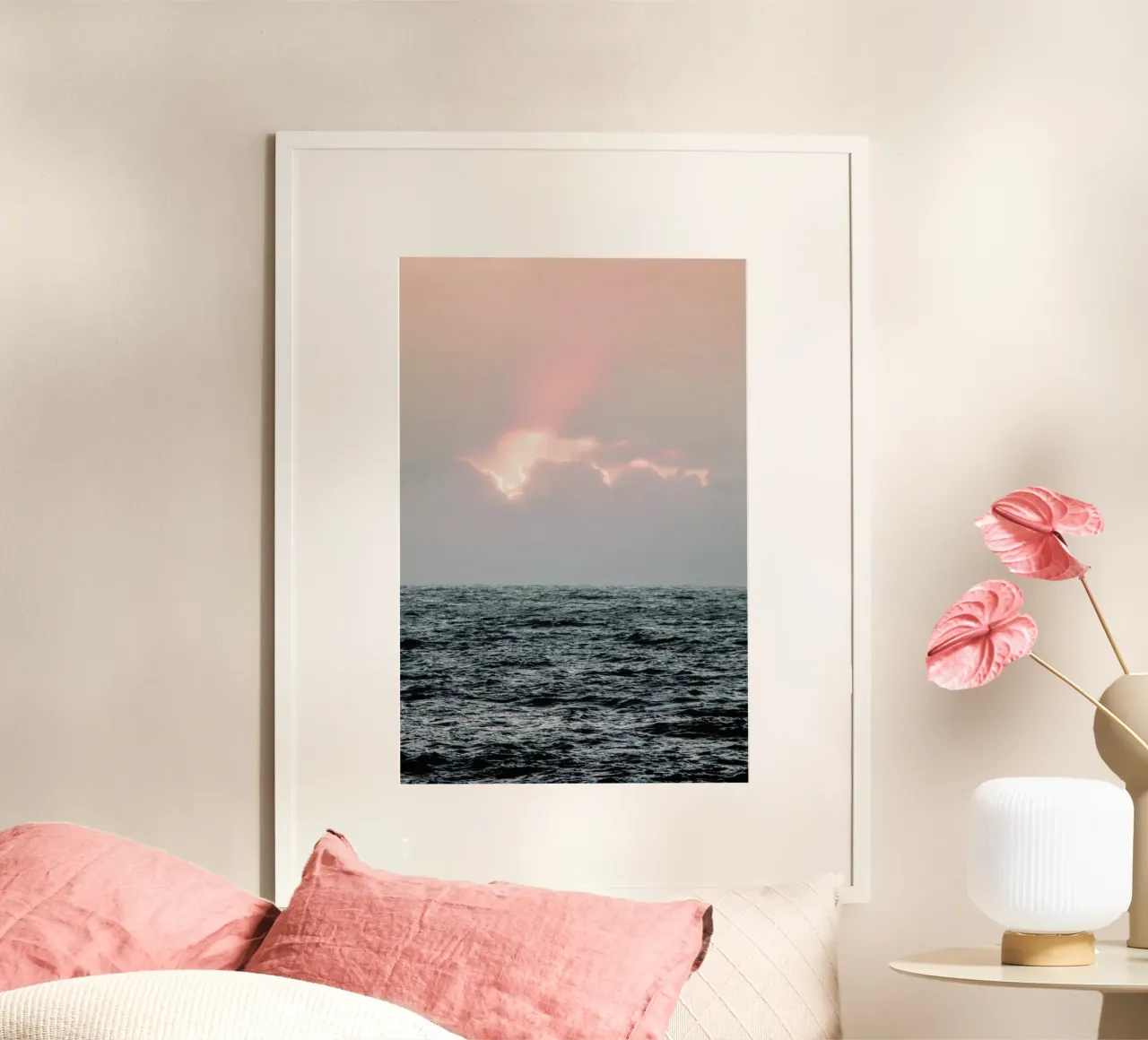 Ocean Sunset poster by Ingrid Beddoes
