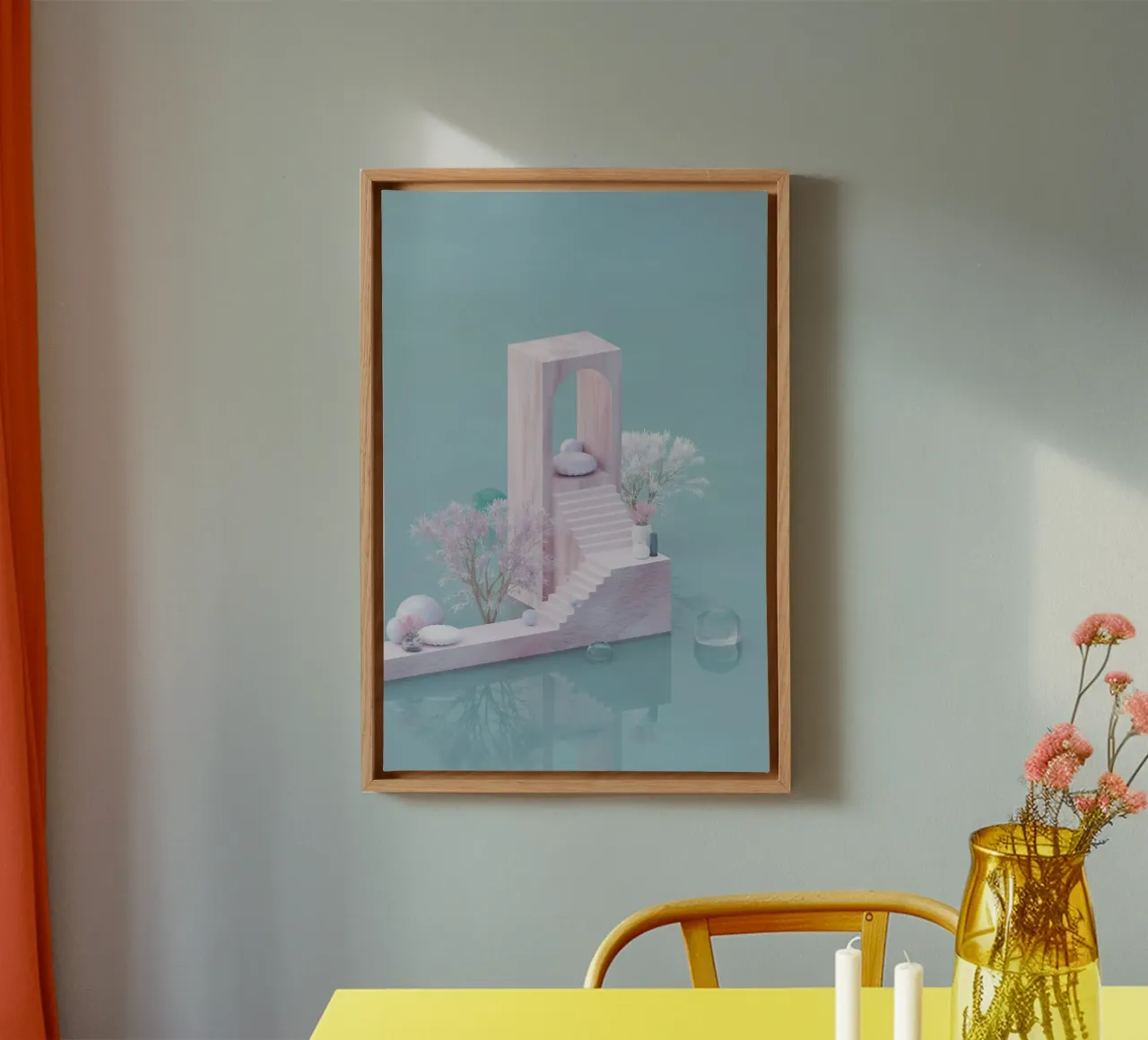 trap pastelkleuren canvas van Earthly Visions