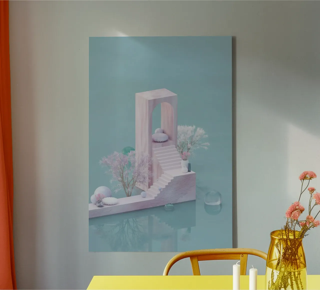 trap pastelkleuren canvas van Earthly Visions