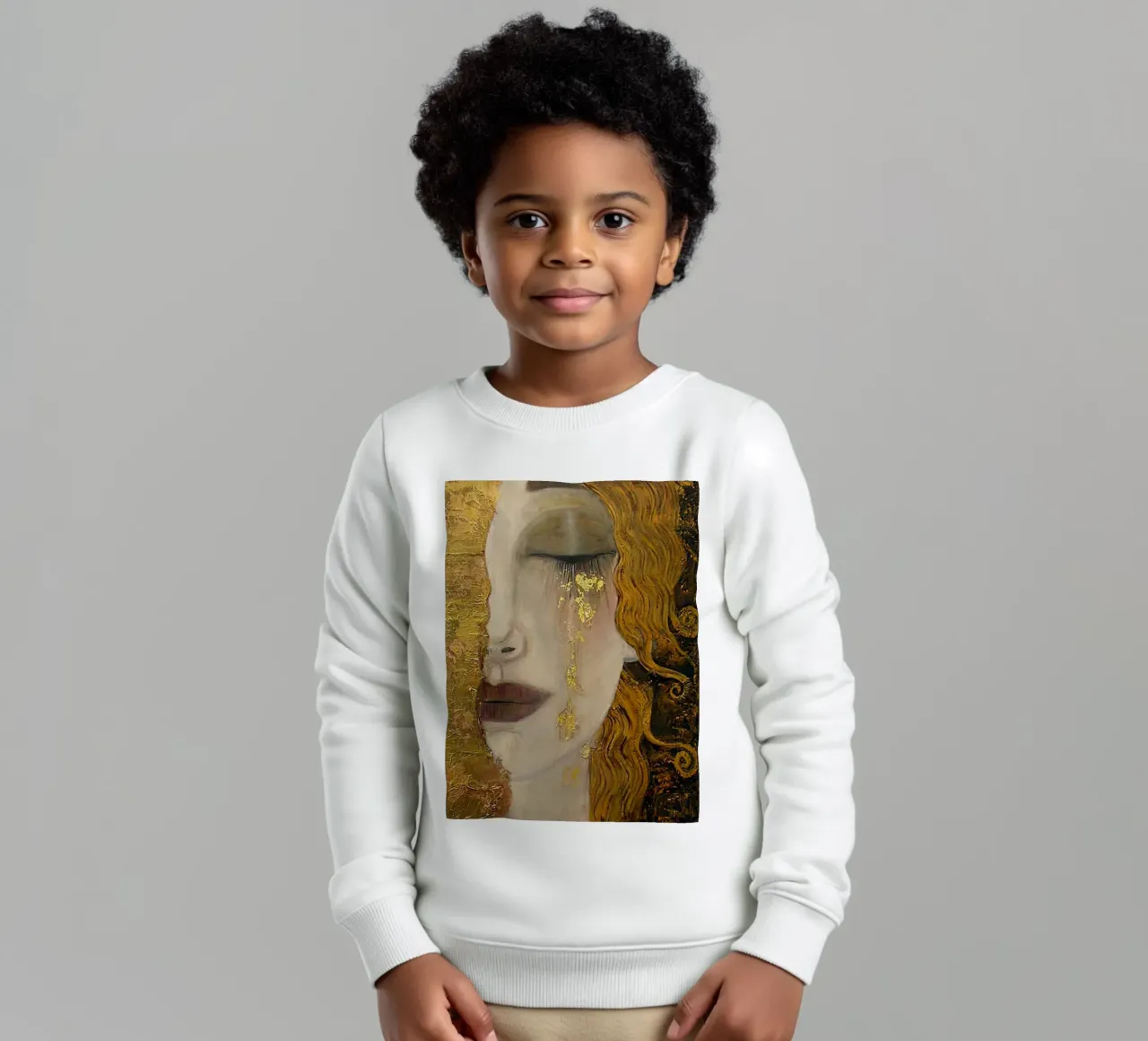 The Golden Tears By Gustav Klimt kids sweatshirt by DuncanBennett shop