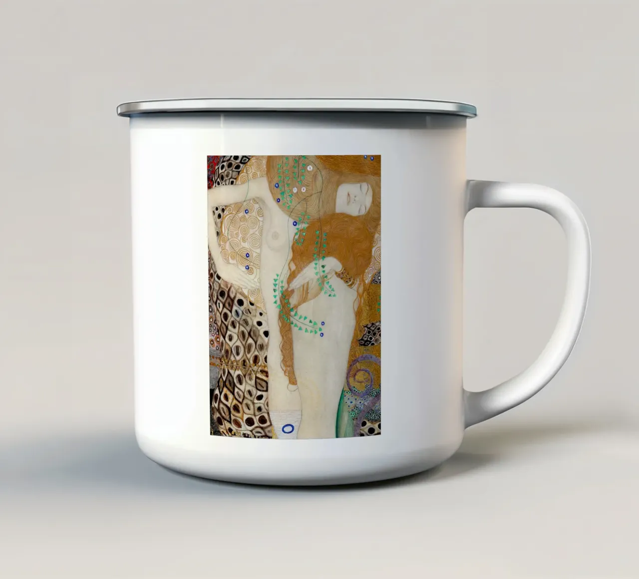 Serpenti d'acqua in Gustav Klimt tazza in smalto da DuncanBennett shop