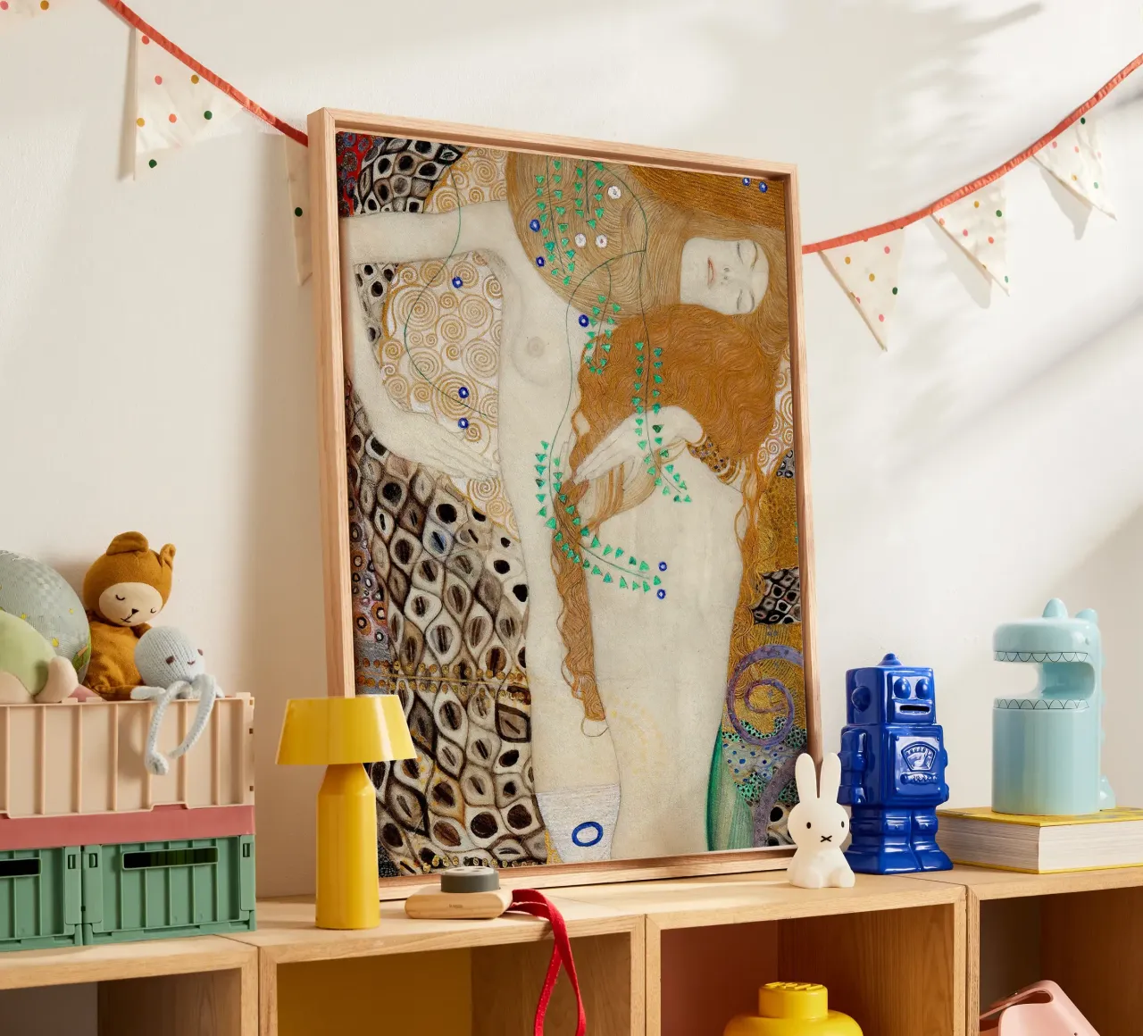 Serpenti d'acqua in Gustav Klimt tela con Cornice a cassetta da DuncanBennett shop