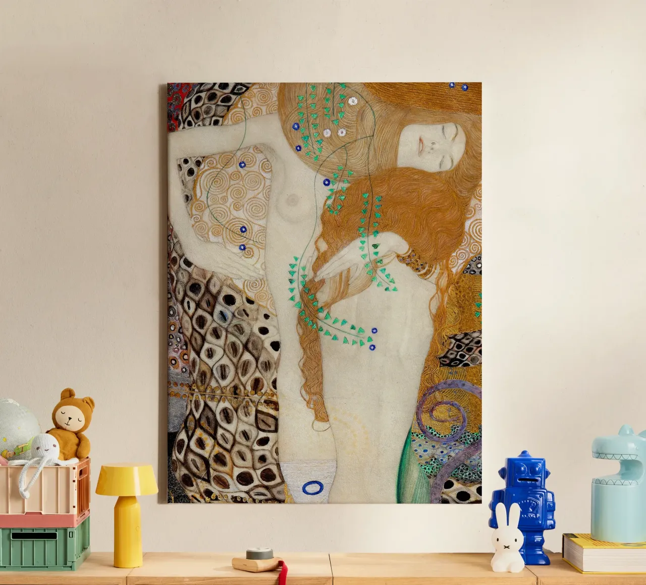 Serpenti d'acqua in Gustav Klimt tela con Cornice a cassetta da DuncanBennett shop