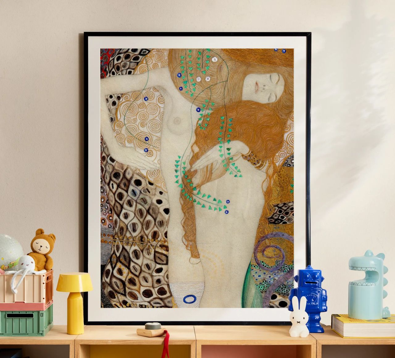 Wasserschlangen bei Gustav Klimt Poster von DuncanBennett shop