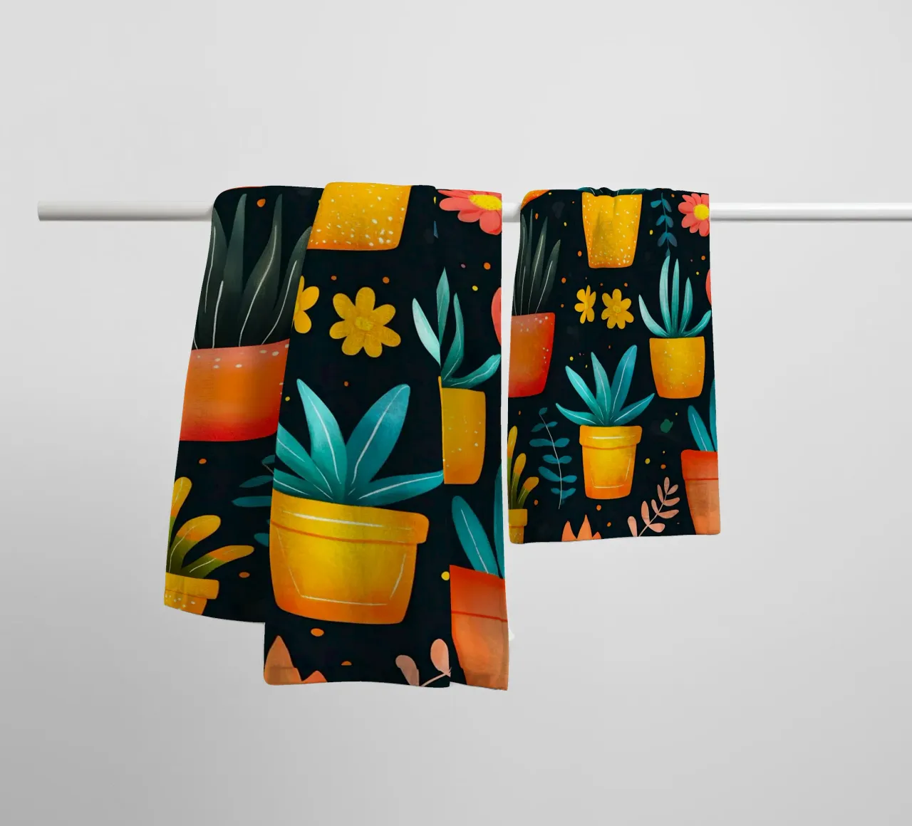 Piante in vaso asciugamano da bagno da Justyna Jaszke JBJart